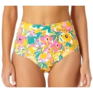 Anne Cole Ocean Sunshine Floral Convertible Swim Bottom XL NWT
